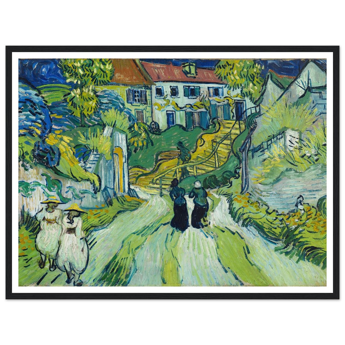 Stairway at Auvers (1890) Art Print | Vincent van Gogh-Quipham Collections