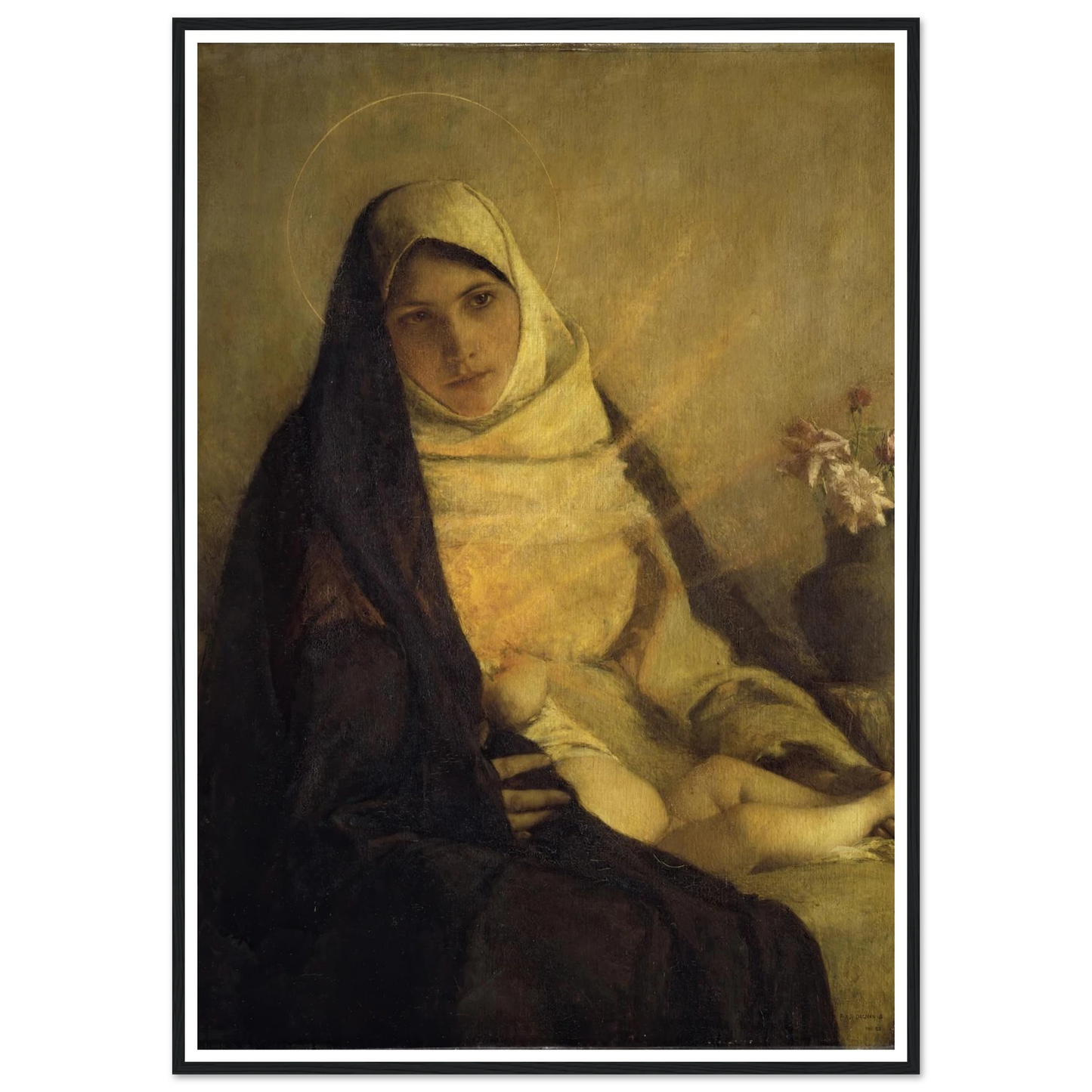 Madonna of the Rose (1885) Art Print | Pascal Adolphe Jean Dagnan Bouveret-Quipham Collections
