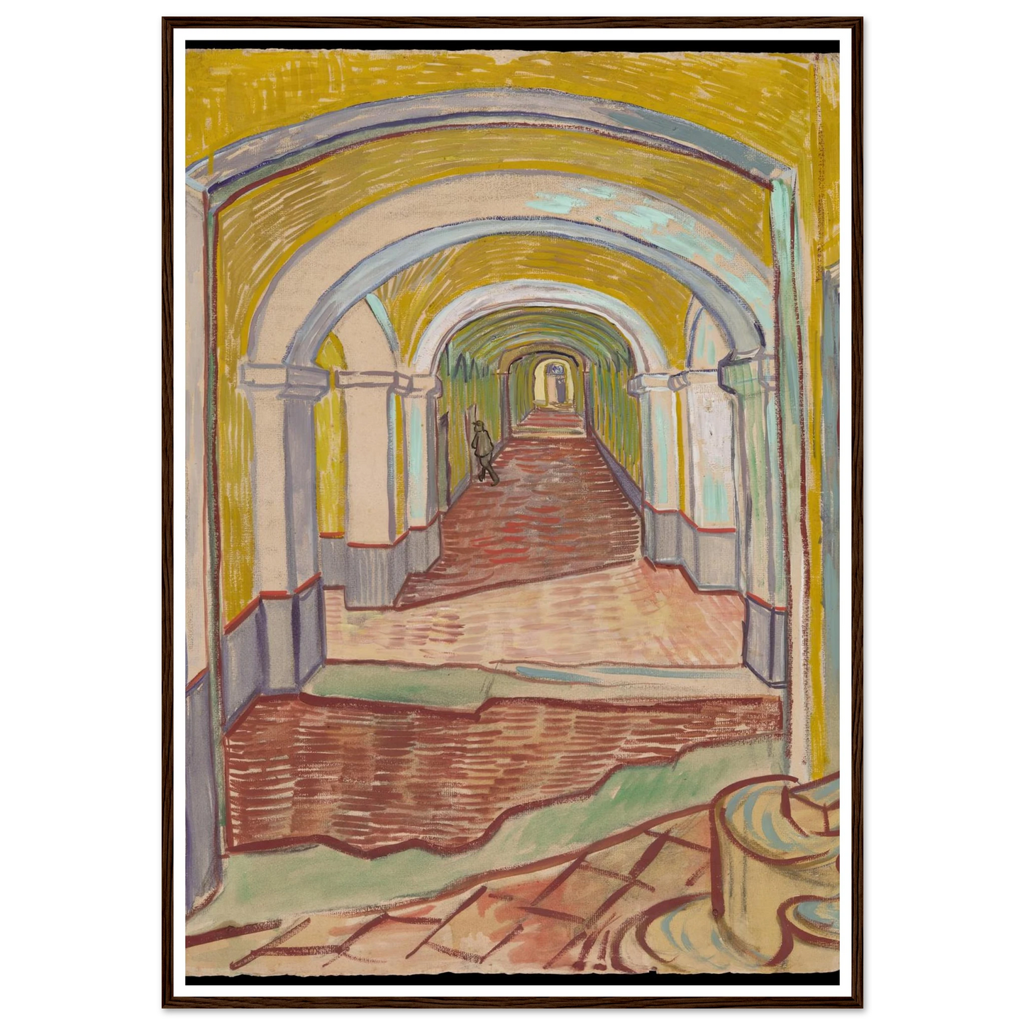 Corridor in the Asylum (1889) Art Print | Vincent van Gogh-Quipham Collections