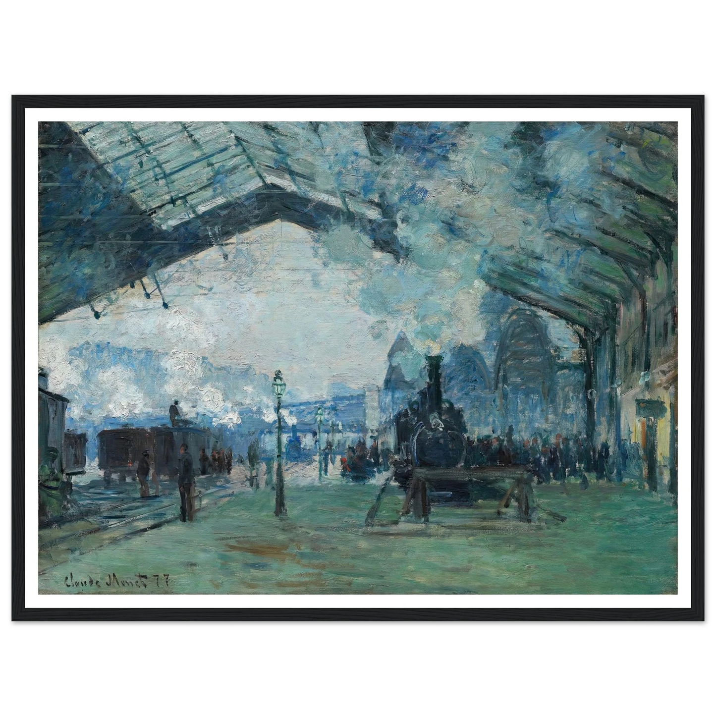 Arrival of the Normandy Train, Gare Saint-Lazare (1877) Art Print | Claude Monet-Quipham Collections