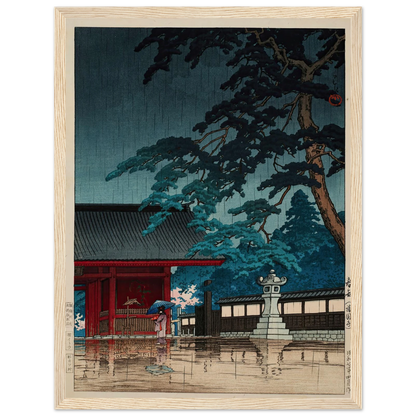 Spring rain at the Gokokuji Temple (1932) Art Print | Kawase Hasui-Quipham Collections