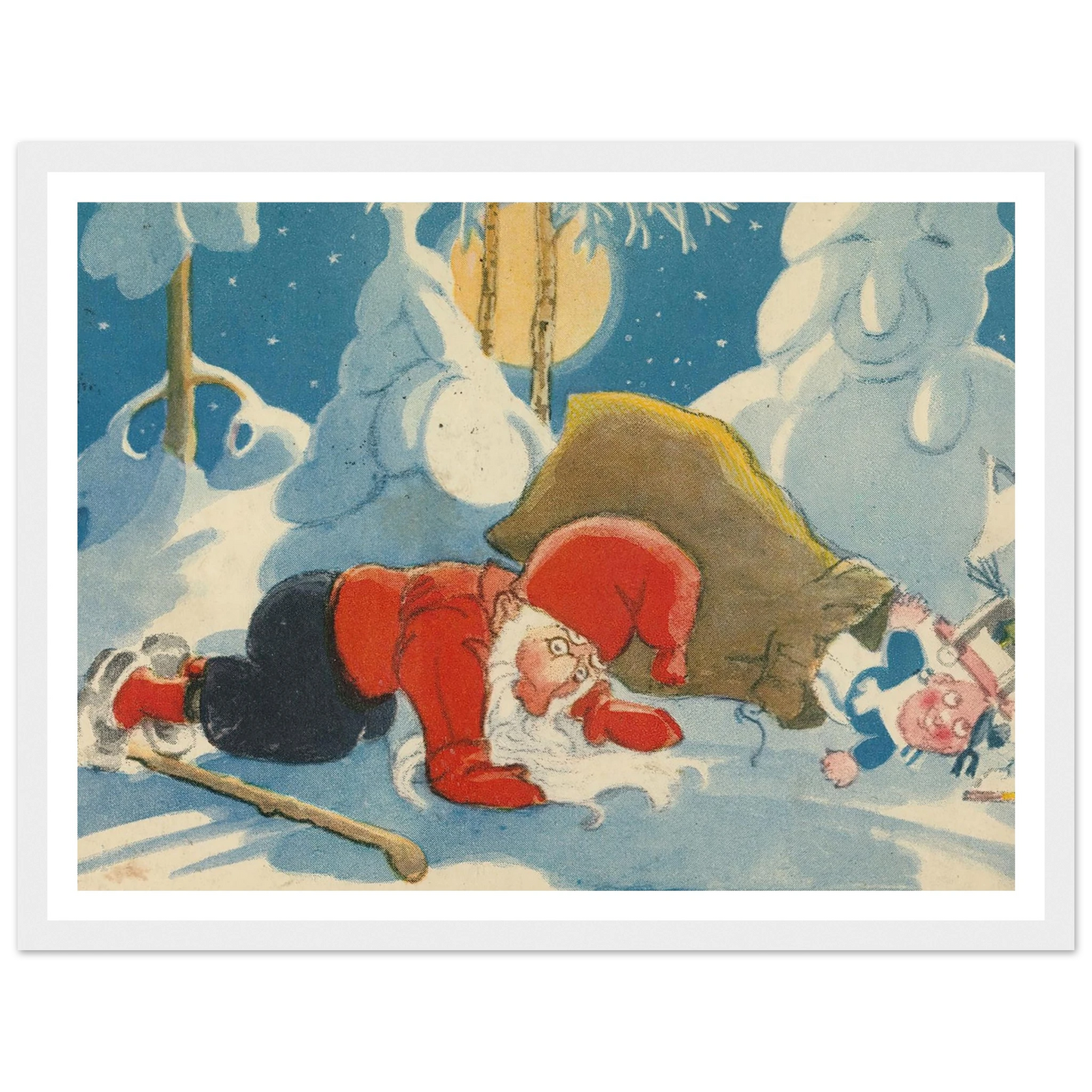 Deep Forest Winter Slumber - Framed Poster - 30x40 cm / 12x16″ - Black frame