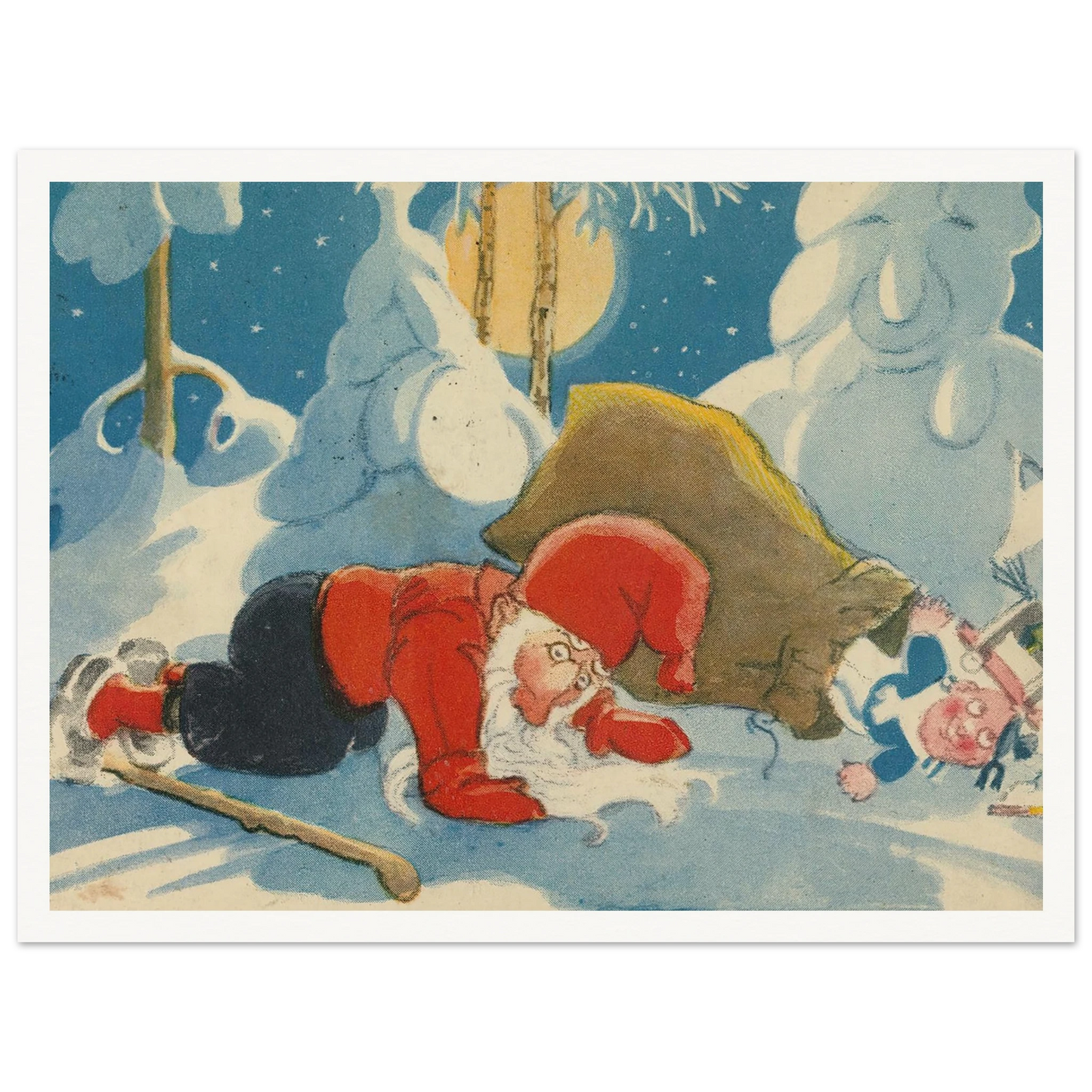 Deep Forest Winter Slumber - Framed Poster - 30x40 cm / 12x16″ - Black frame