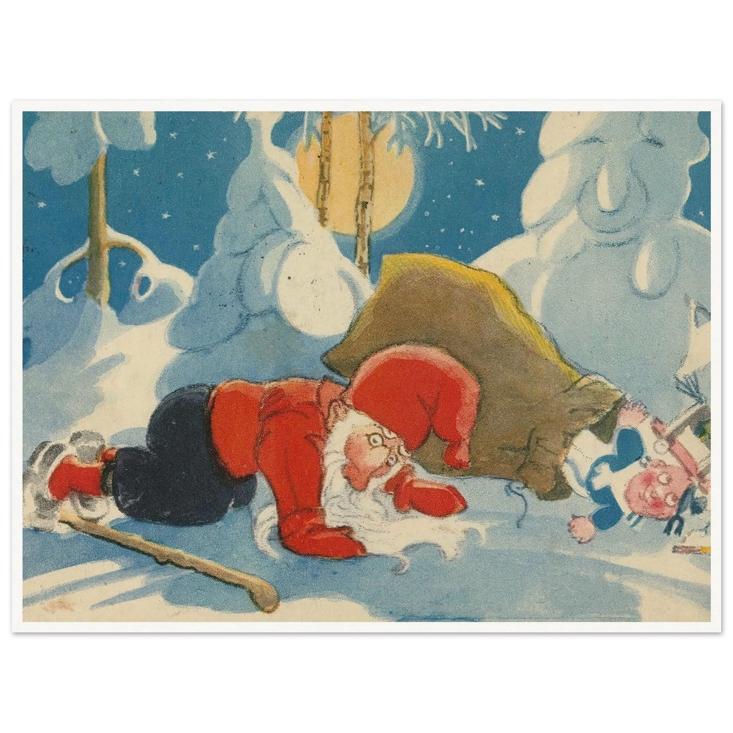 Deep Forest Winter Slumber - Framed Poster - 30x40 cm / 12x16″ - Black frame