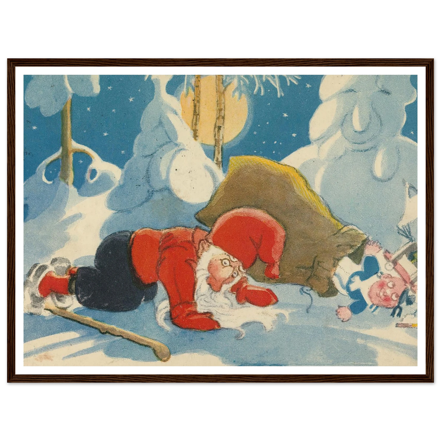 Deep Forest Winter Slumber - Framed Poster - 30x40 cm / 12x16″ - Black frame