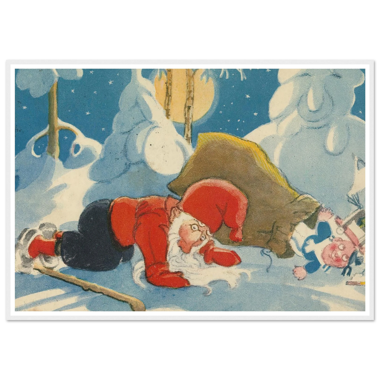 Deep Forest Winter Slumber - Framed Poster - 30x40 cm / 12x16″ - Black frame