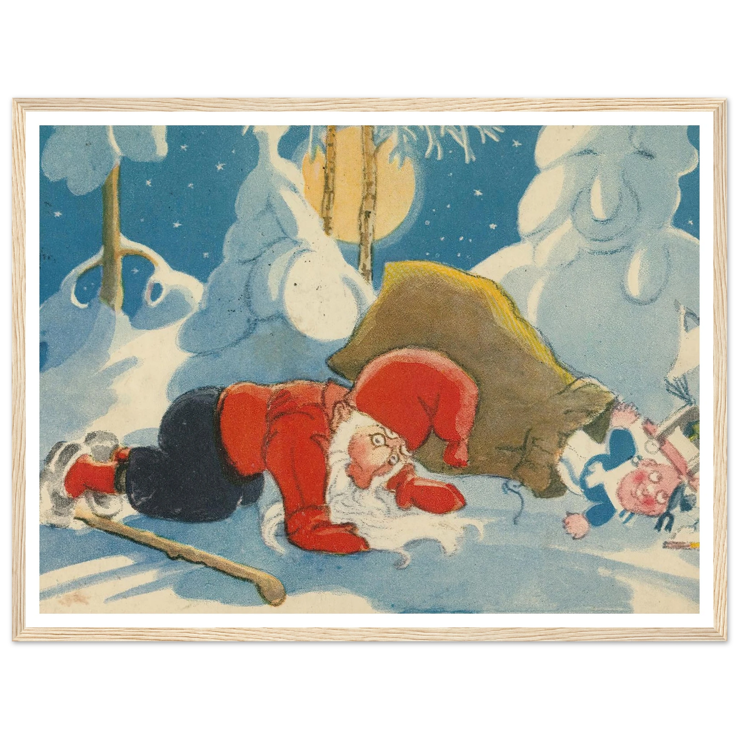 Deep Forest Winter Slumber - Framed Poster - 30x40 cm / 12x16″ - Black frame