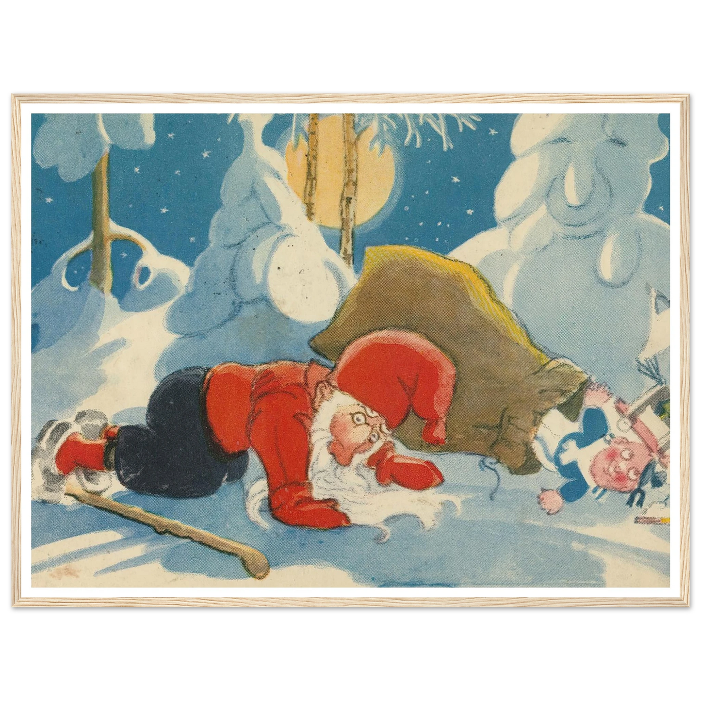 Deep Forest Winter Slumber - Framed Poster - 30x40 cm / 12x16″ - Black frame