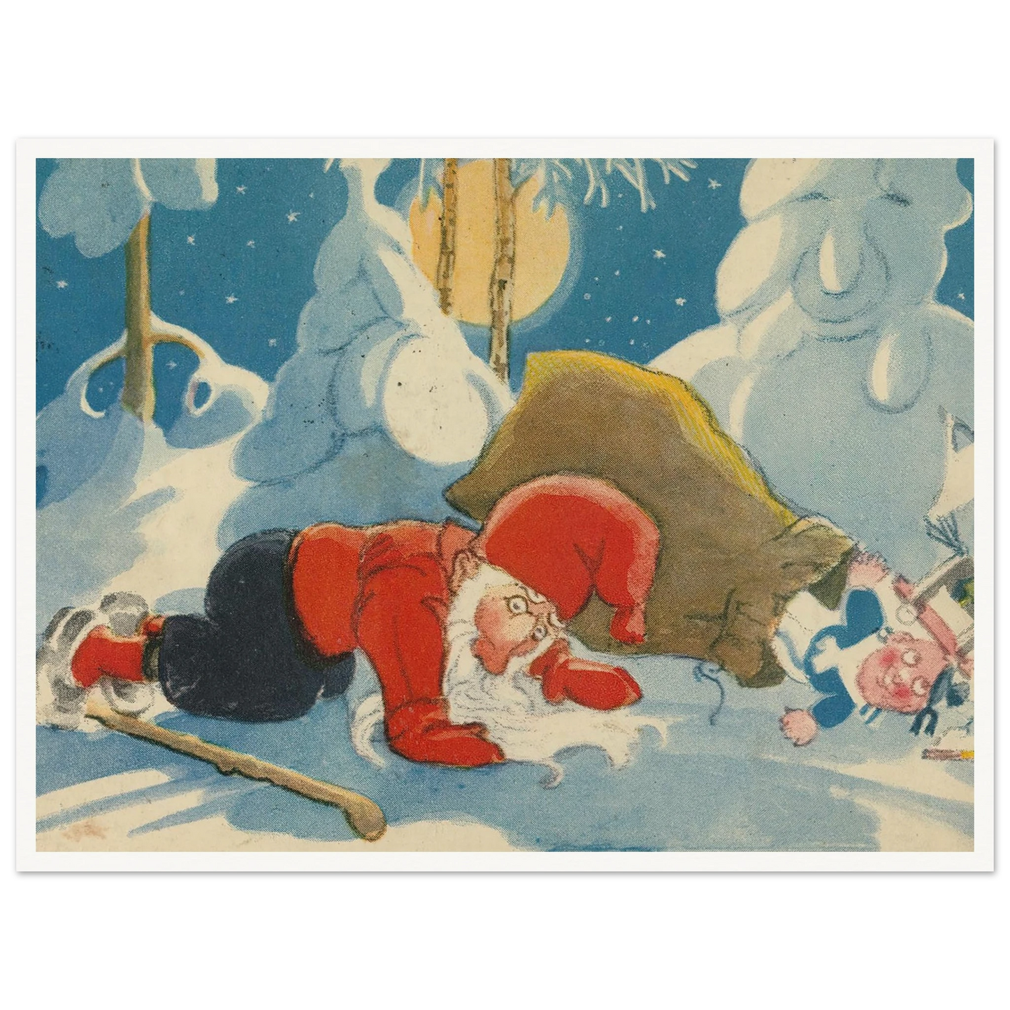 Deep Forest Winter Slumber - Framed Poster - 30x40 cm / 12x16″ - Black frame