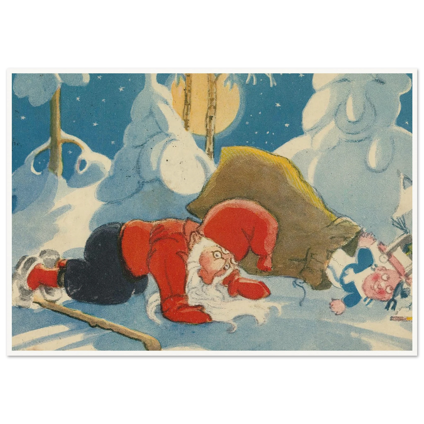 Deep Forest Winter Slumber - Framed Poster - 30x40 cm / 12x16″ - Black frame