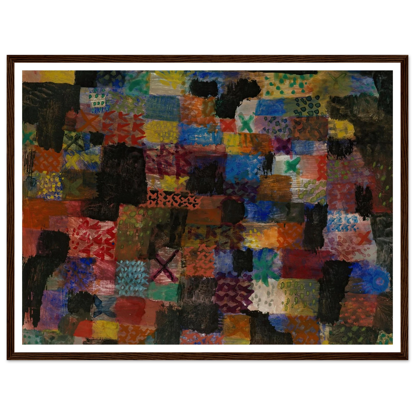 Deep Pathos (1915) Art Print | Paul Klee - Framed Poster - 30x40 cm / 12x16″ - Black frame