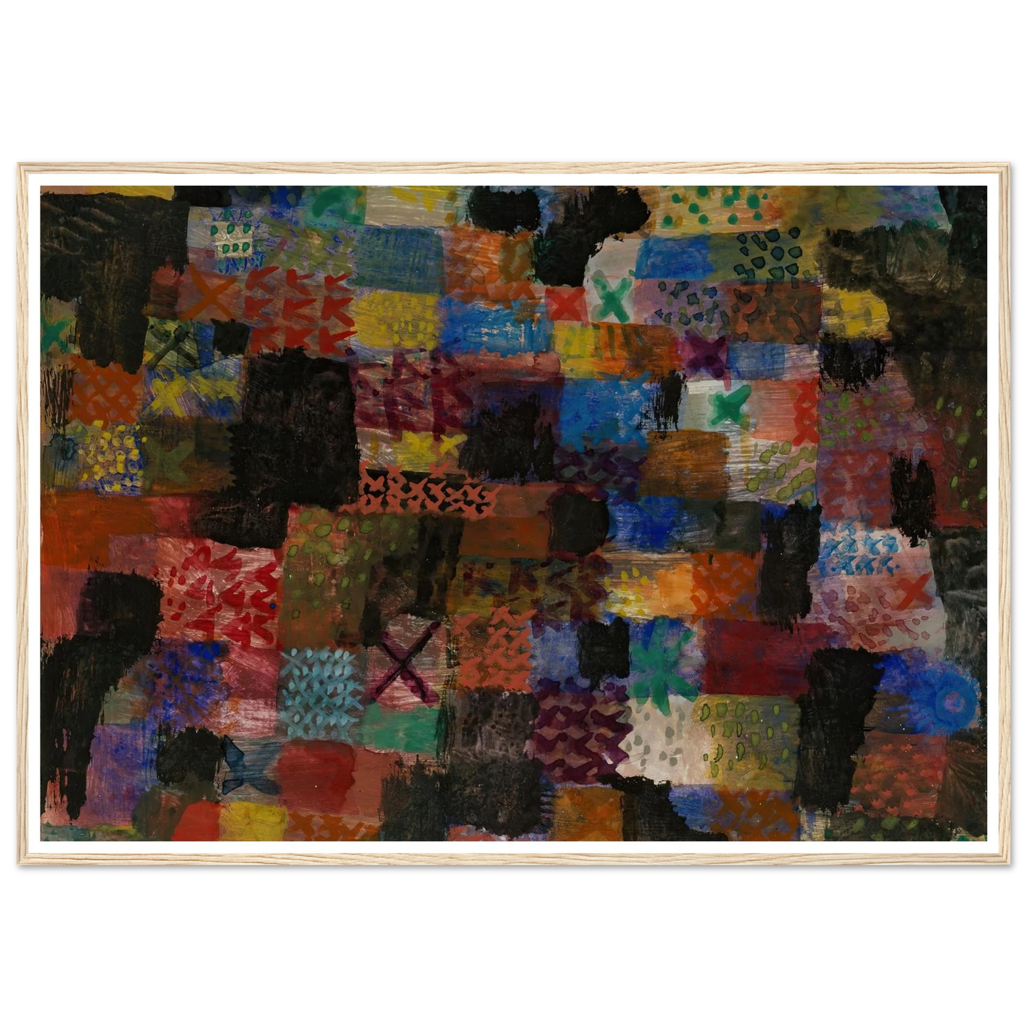 Deep Pathos (1915) Art Print | Paul Klee - Framed Poster - 30x40 cm / 12x16″ - Black frame