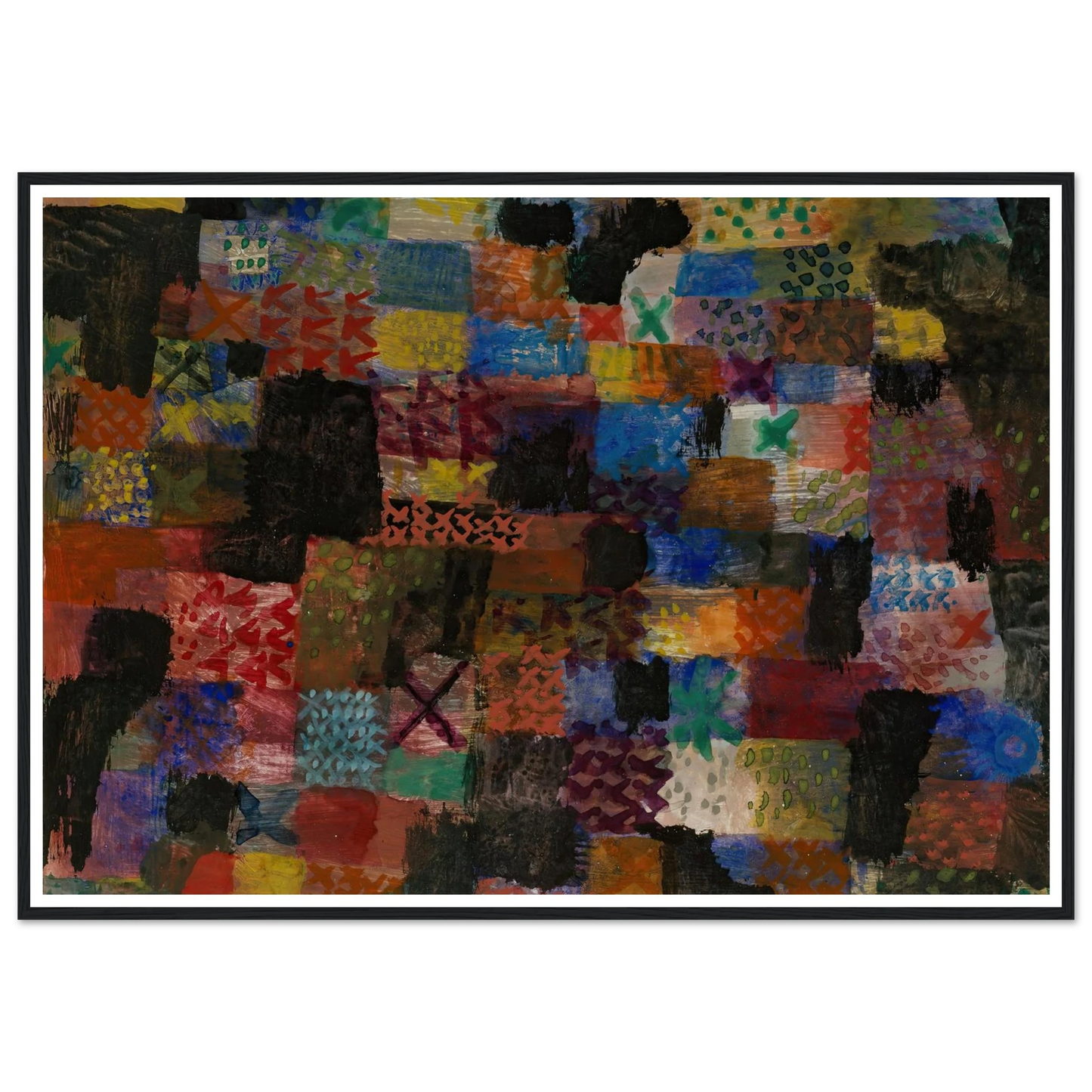 Deep Pathos (1915) Art Print | Paul Klee - Framed Poster - 30x40 cm / 12x16″ - Black frame