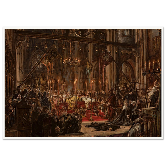 Defeat at Legnica, from the series “History of Civilization in Poland” (1888) Art Print | Jan Matejko - Framed Poster - 30x40 cm / 12x16″ - Black frame