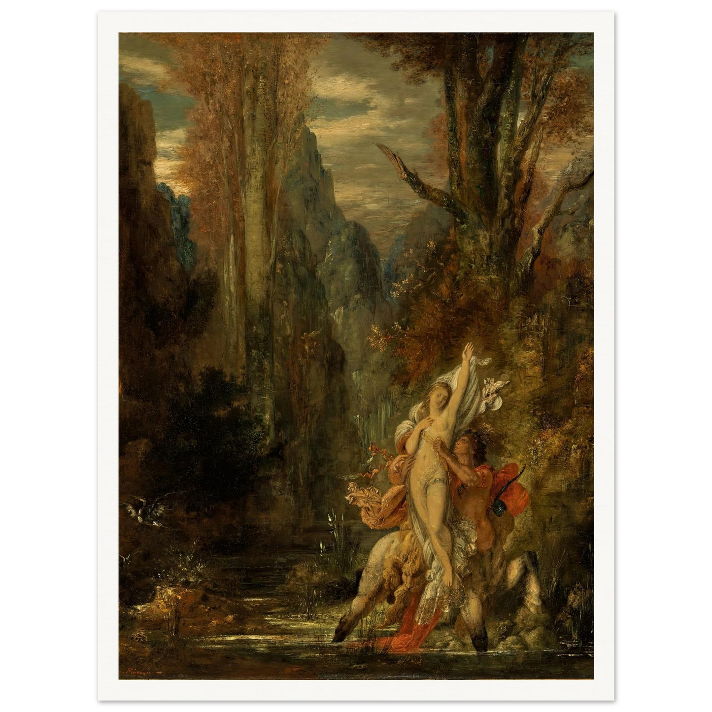 Dejanira (Autumn) (1872–1873) Art Print | Gustave Moreau - Framed Poster - 30x40 cm / 12x16″ - Black frame