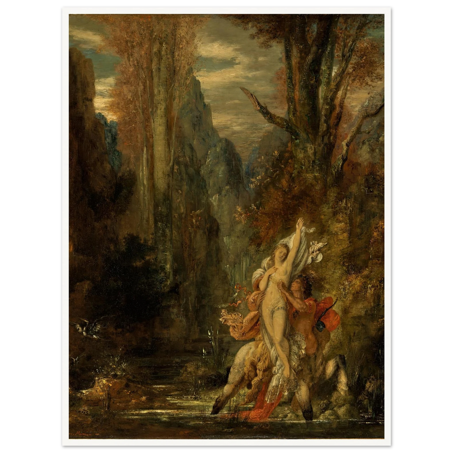 Dejanira (Autumn) (1872–1873) Art Print | Gustave Moreau - Framed Poster - 30x40 cm / 12x16″ - Black frame