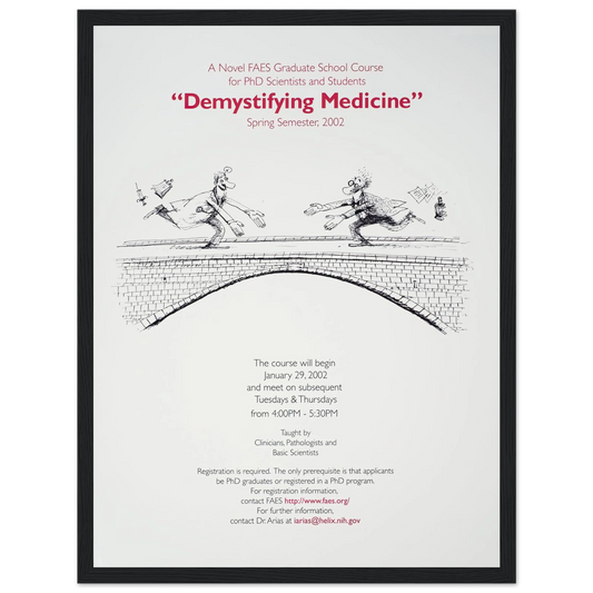Demystifying medicine (2002) Art Print | National Institutes of Health - Framed Poster - 30x40 cm / 12x16″ - Black frame