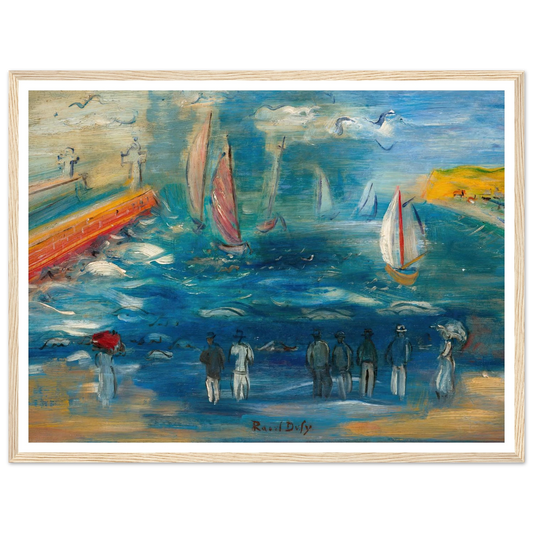 Départ des régates (circa 1950) Art Print | Raoul Dufy - Framed Poster - 30x40 cm / 12x16″ - Black frame