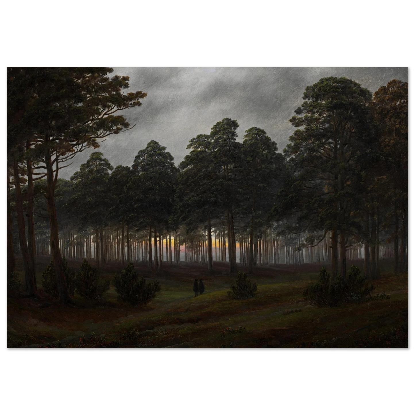 Der Abend Art Print | Caspar David Friedrich - Framed Poster - 30x40 cm / 12x16″ - Black frame