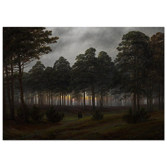 Der Abend Art Print | Caspar David Friedrich - Framed Poster - 30x40 cm / 12x16″ - Black frame
