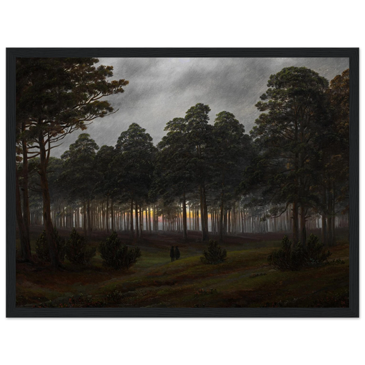 Der Abend Art Print | Caspar David Friedrich - Framed Poster - 30x40 cm / 12x16″ - Black frame