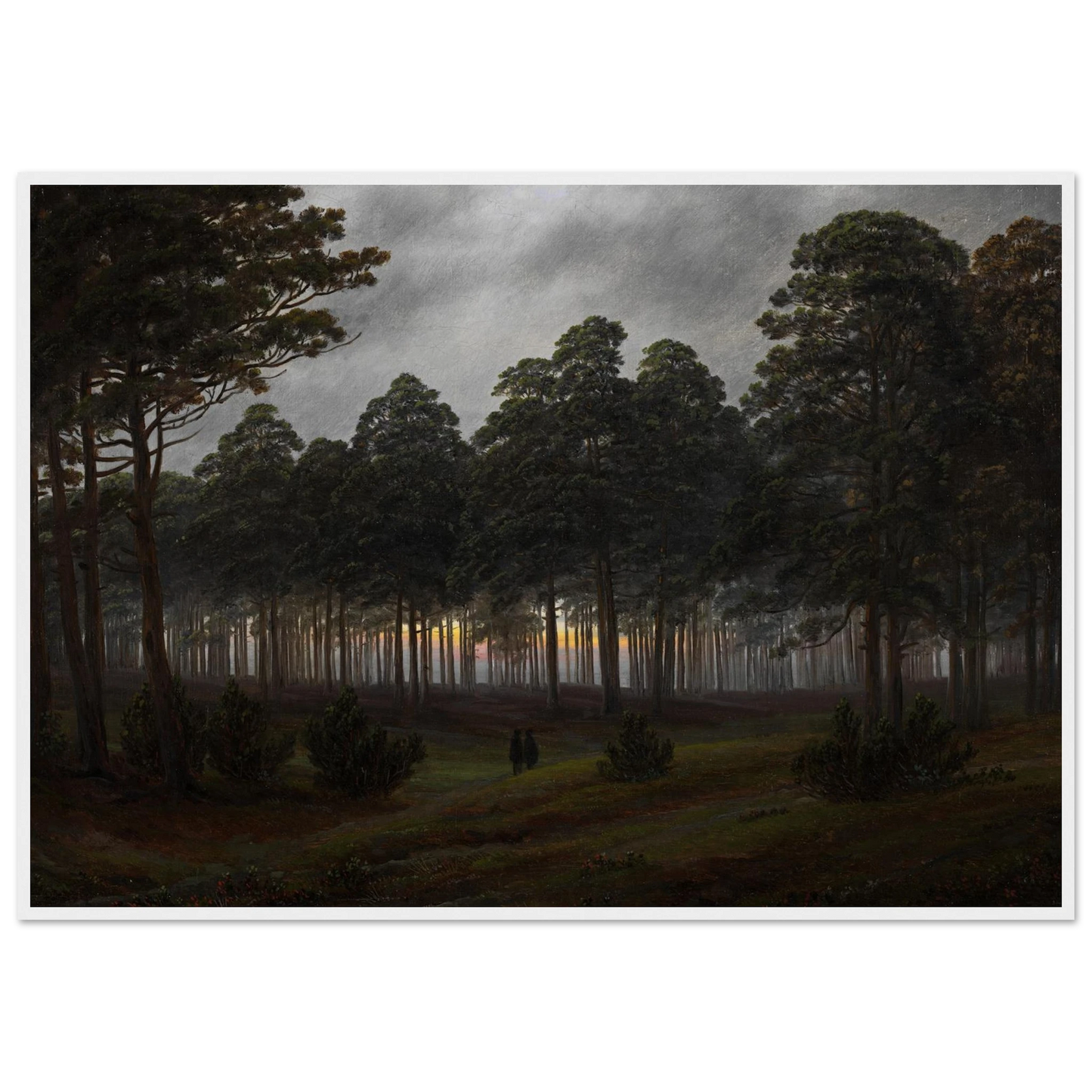 Der Abend Art Print | Caspar David Friedrich - Framed Poster - 30x40 cm / 12x16″ - Black frame