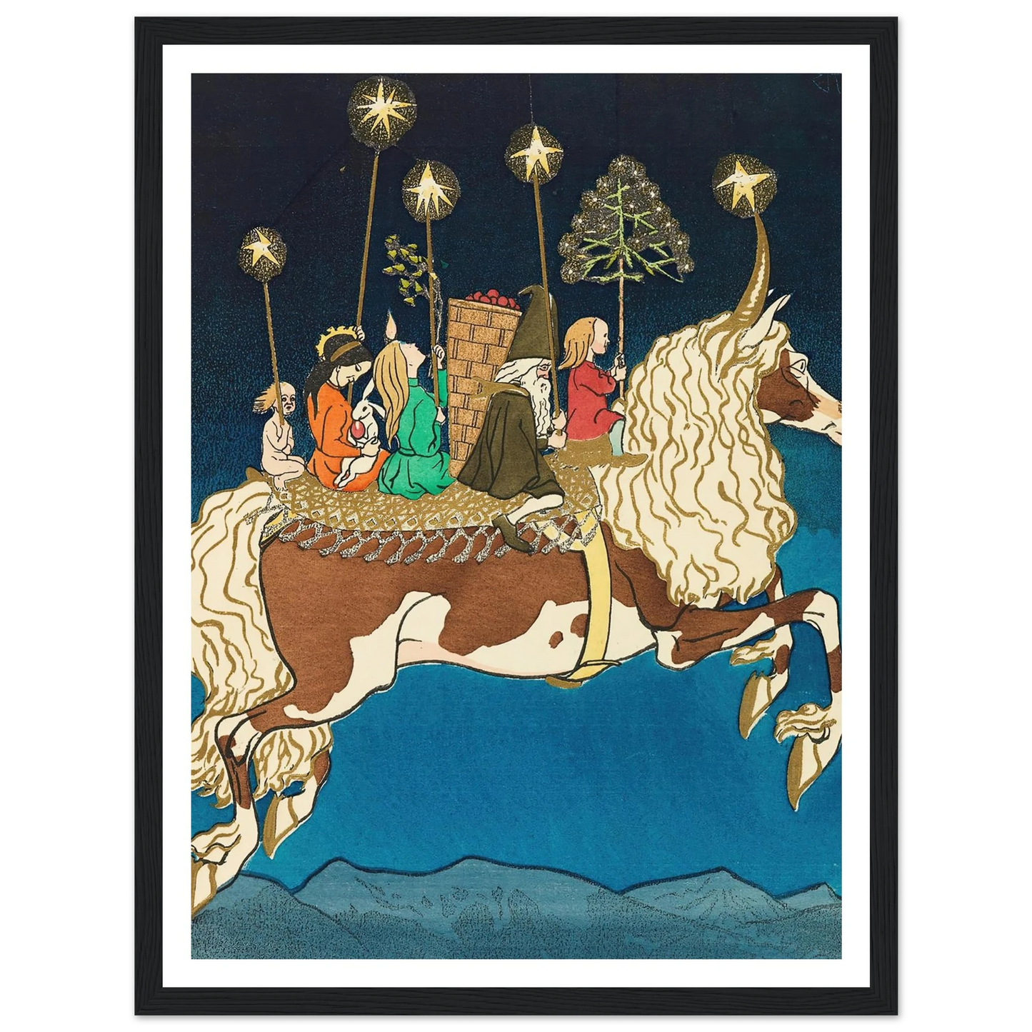 Der Buntscheck - Framed Poster - 30x40 cm / 12x16″ - Black frame