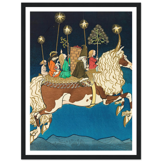 Der Buntscheck - Framed Poster - 30x40 cm / 12x16″ - Black frame