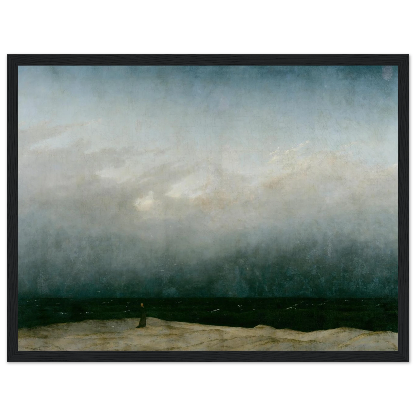 Der Monch am Meer Art Print | Caspar David Friedrich - Framed Poster - 30x40 cm / 12x16″ - Black frame
