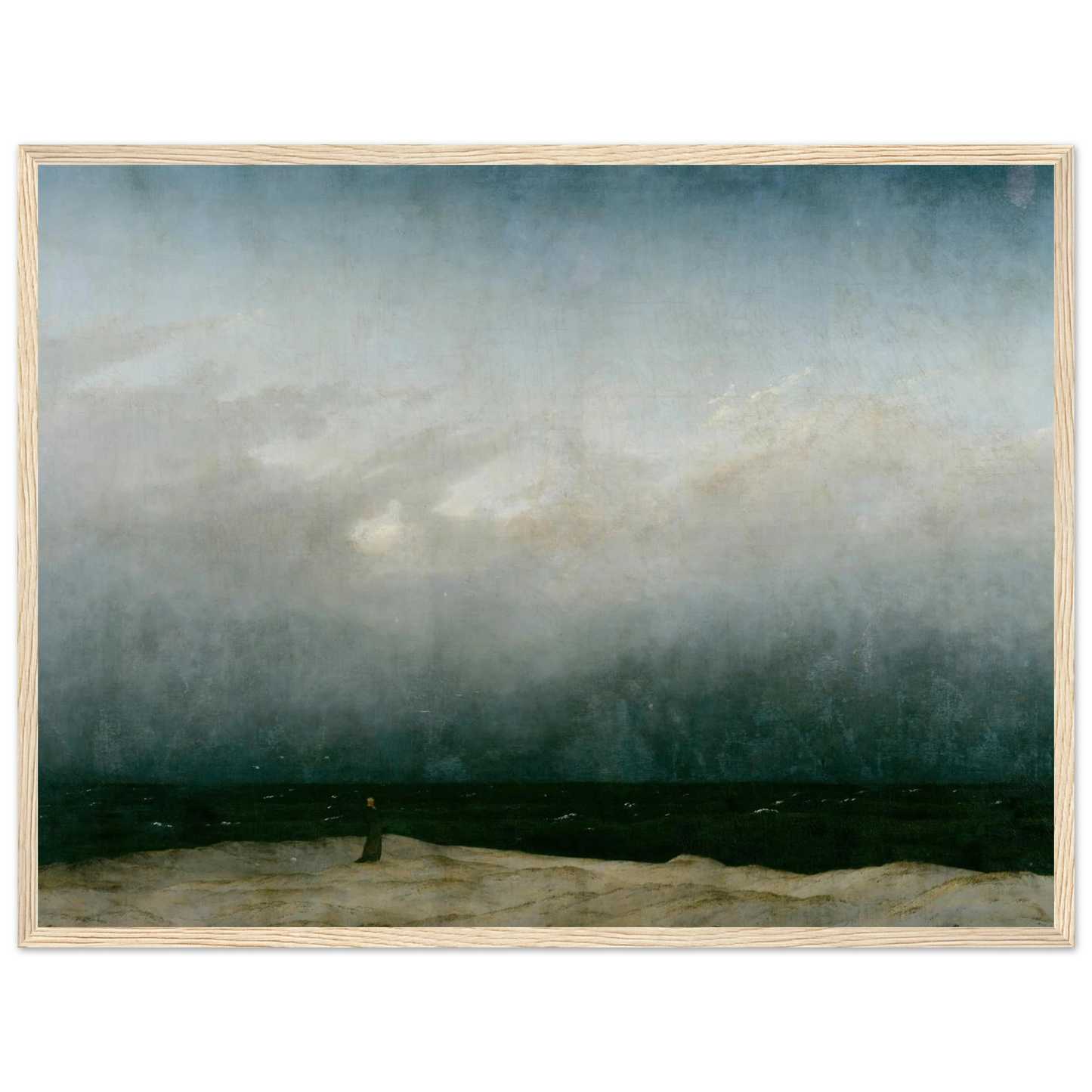Der Monch am Meer Art Print | Caspar David Friedrich - Framed Poster - 30x40 cm / 12x16″ - Black frame