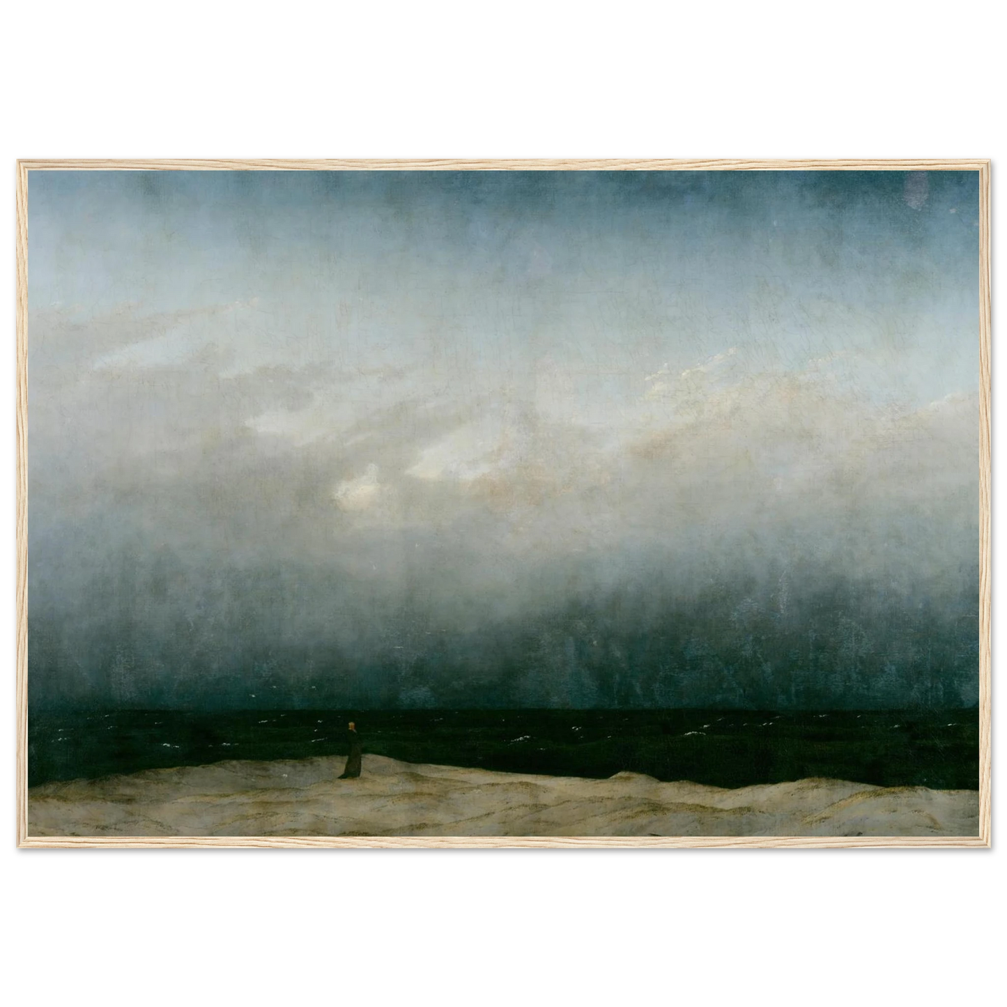 Der Monch am Meer Art Print | Caspar David Friedrich - Framed Poster - 30x40 cm / 12x16″ - Black frame