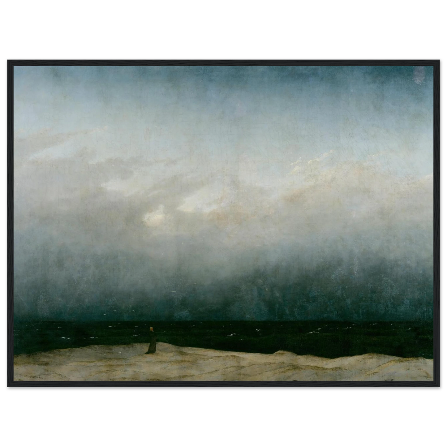 Der Monch am Meer Art Print | Caspar David Friedrich - Framed Poster - 30x40 cm / 12x16″ - Black frame