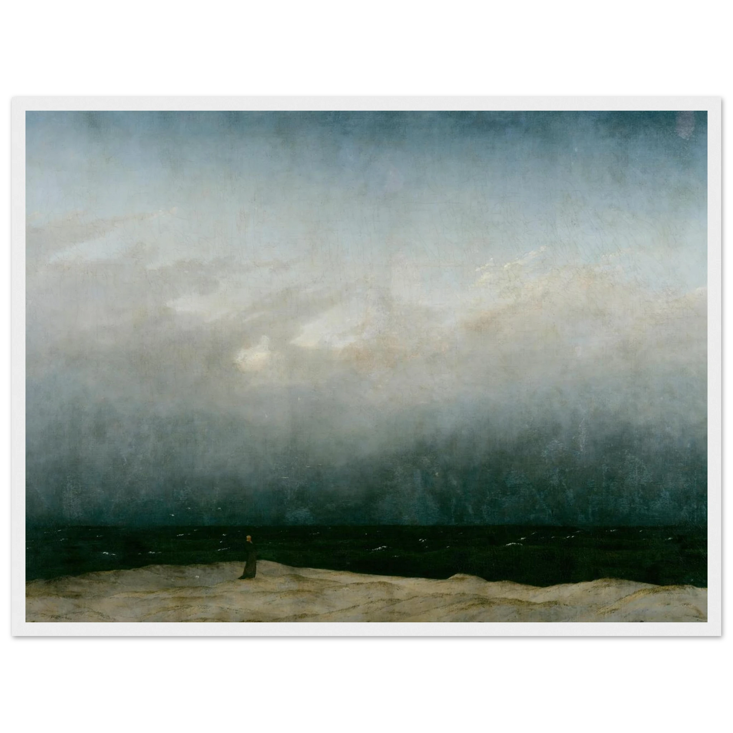 Der Monch am Meer Art Print | Caspar David Friedrich - Framed Poster - 30x40 cm / 12x16″ - Black frame
