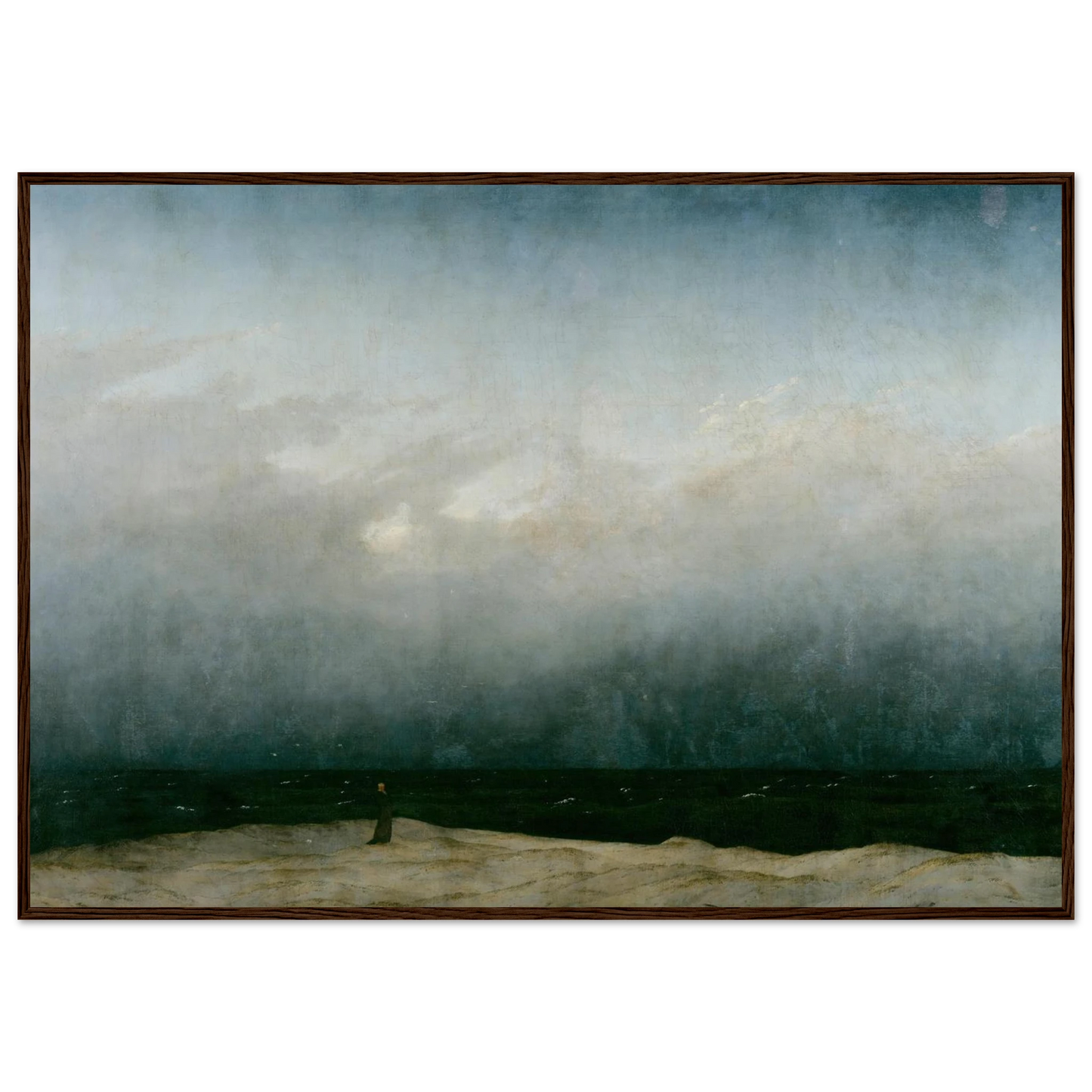 Der Monch am Meer Art Print | Caspar David Friedrich - Framed Poster - 30x40 cm / 12x16″ - Black frame