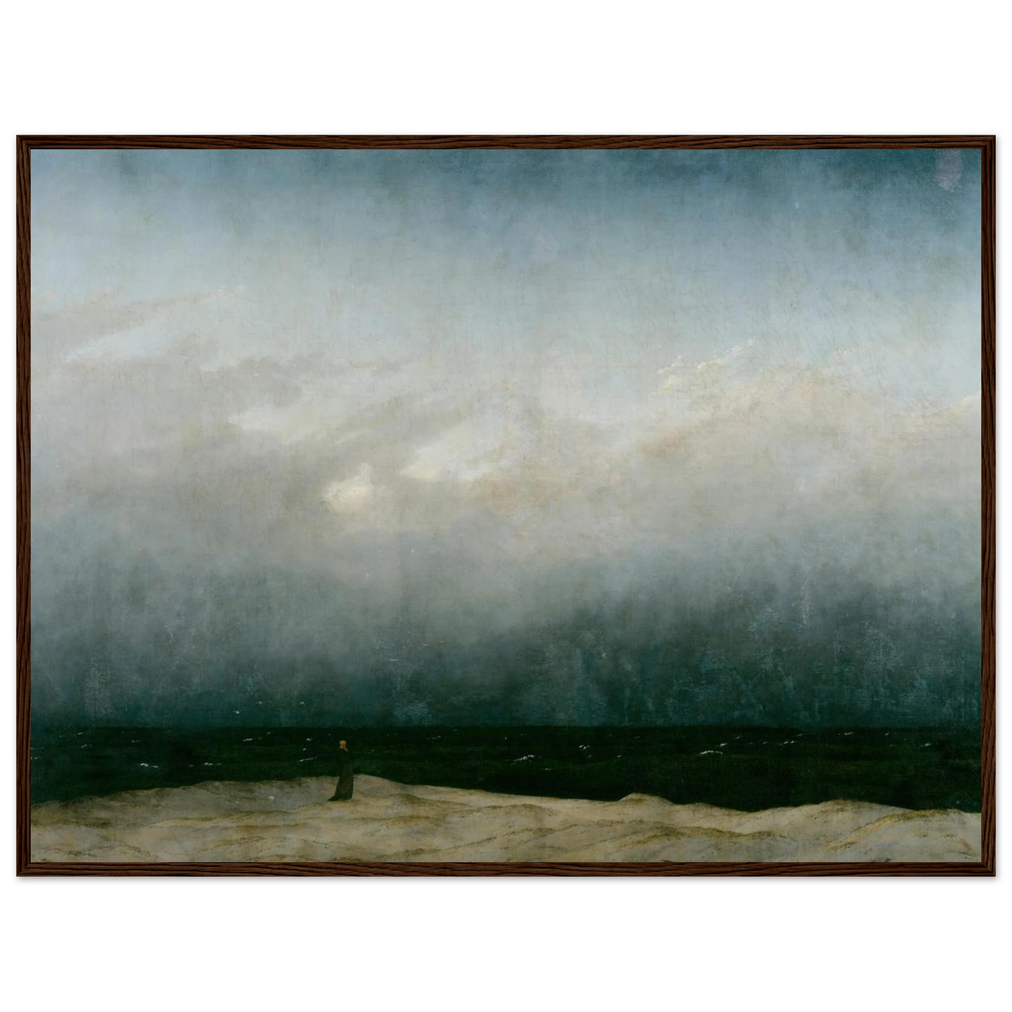 Der Monch am Meer Art Print | Caspar David Friedrich - Framed Poster - 30x40 cm / 12x16″ - Black frame