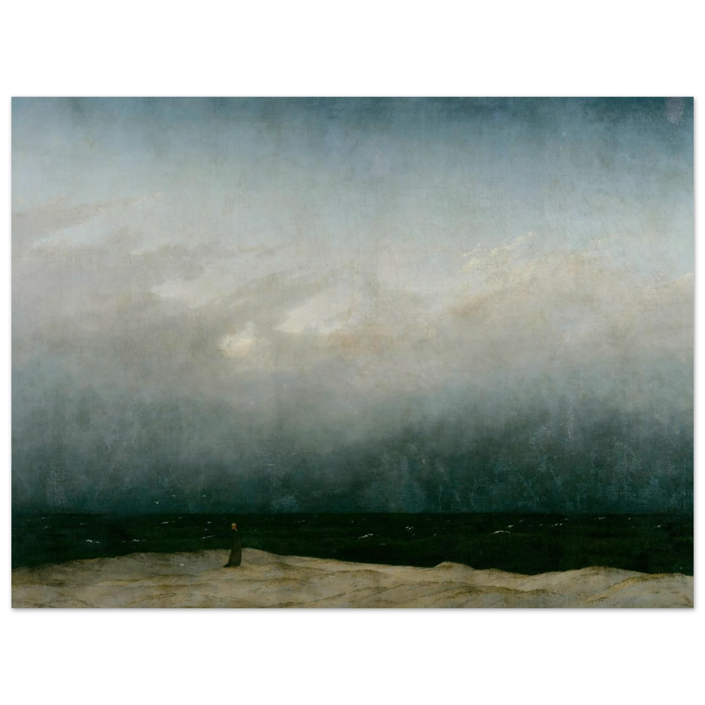 Der Monch am Meer Art Print | Caspar David Friedrich - Framed Poster - 30x40 cm / 12x16″ - Black frame