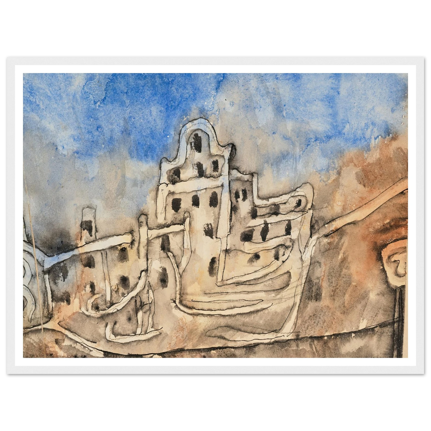 Der Palast (1912) Art Print | Paul Klee - Framed Poster - 30x40 cm / 12x16″ - Black frame