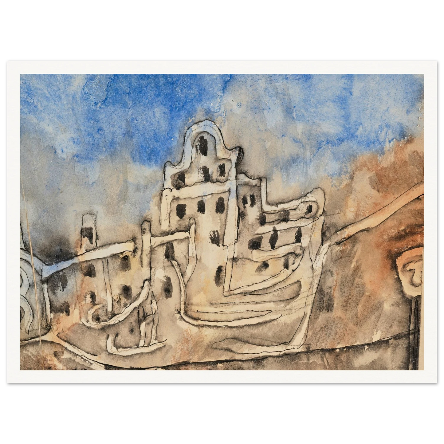 Der Palast (1912) Art Print | Paul Klee - Framed Poster - 30x40 cm / 12x16″ - Black frame