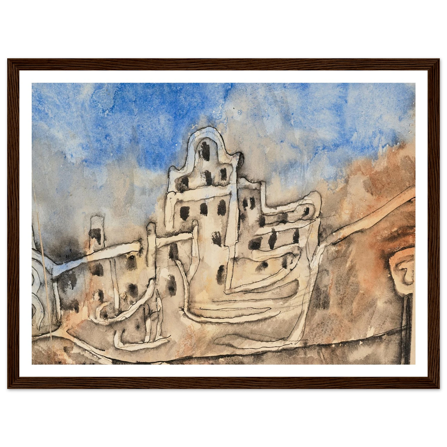 Der Palast (1912) Art Print | Paul Klee - Framed Poster - 30x40 cm / 12x16″ - Black frame