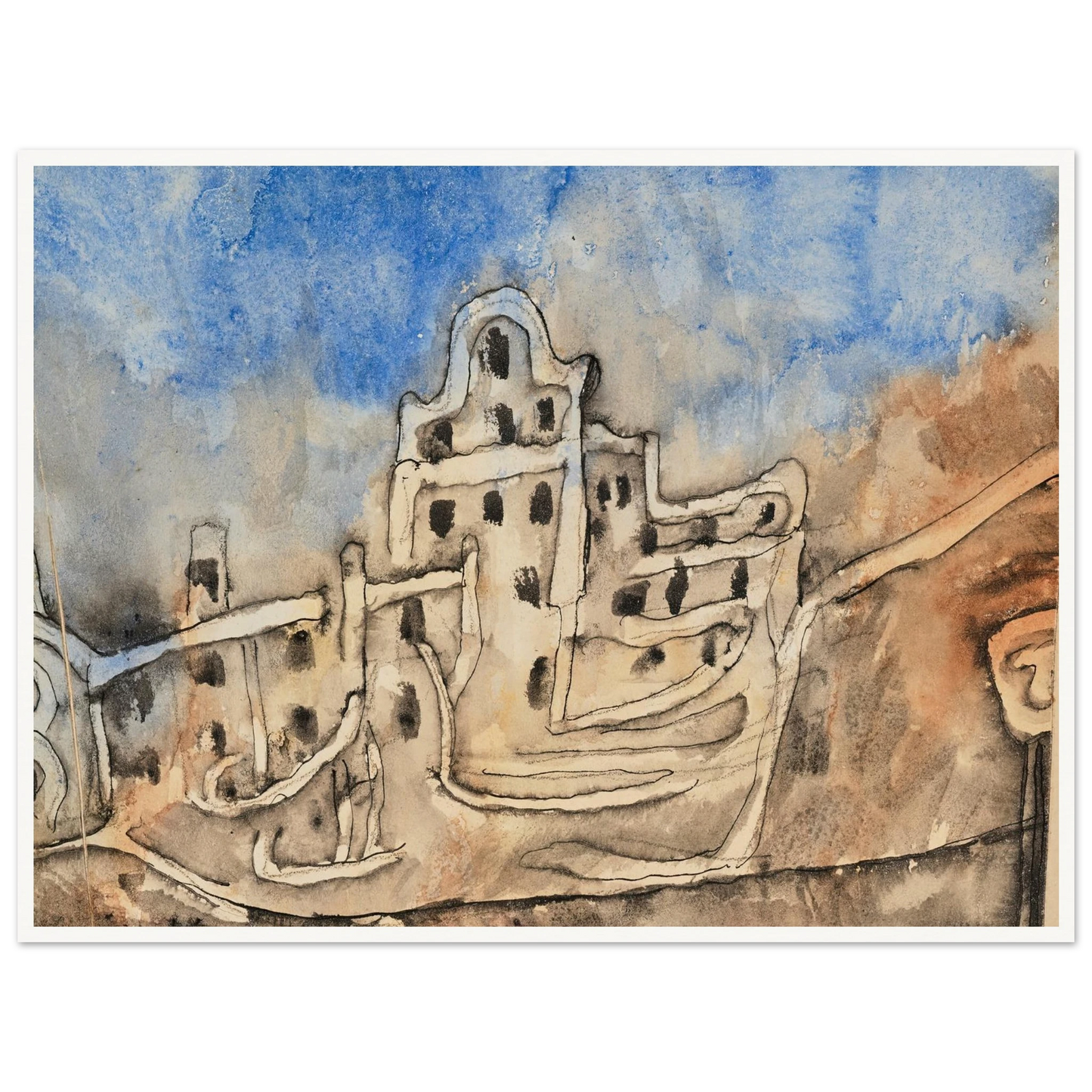 Der Palast (1912) Art Print | Paul Klee - Framed Poster - 30x40 cm / 12x16″ - Black frame