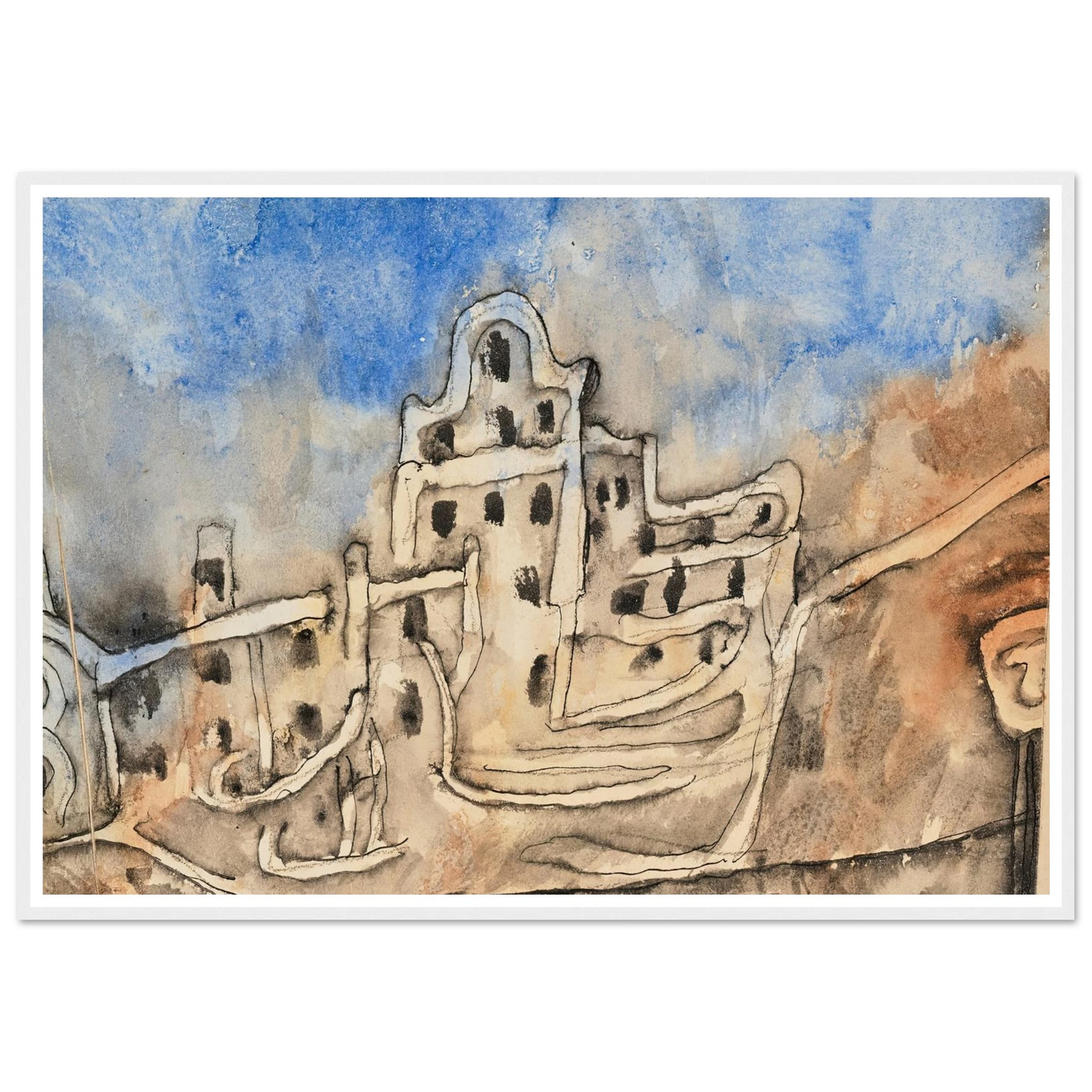 Der Palast (1912) Art Print | Paul Klee - Framed Poster - 30x40 cm / 12x16″ - Black frame