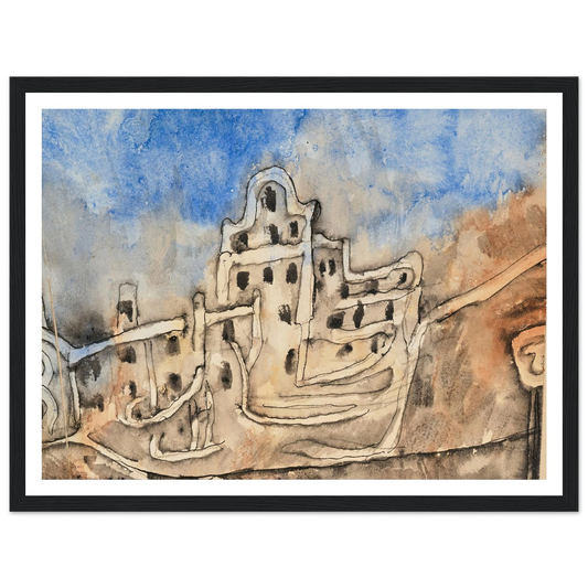 Der Palast (1912) Art Print | Paul Klee - Framed Poster - 30x40 cm / 12x16″ - Black frame