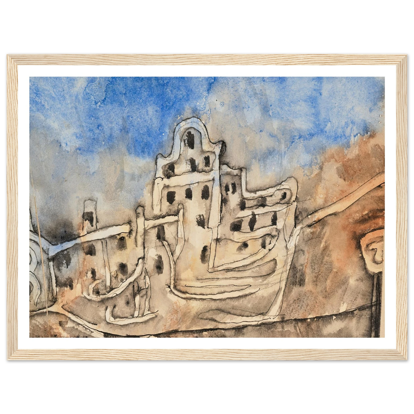 Der Palast (1912) Art Print | Paul Klee - Framed Poster - 30x40 cm / 12x16″ - Black frame