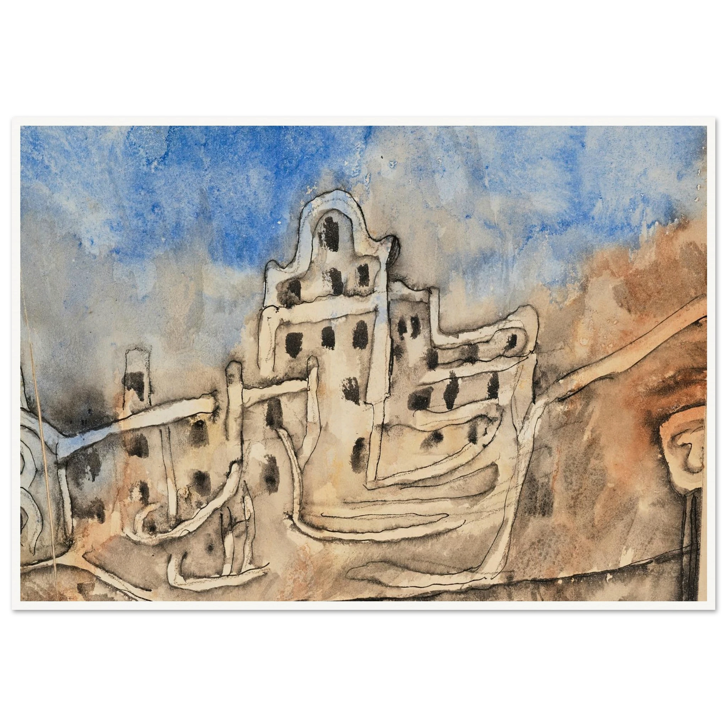 Der Palast (1912) Art Print | Paul Klee - Framed Poster - 30x40 cm / 12x16″ - Black frame