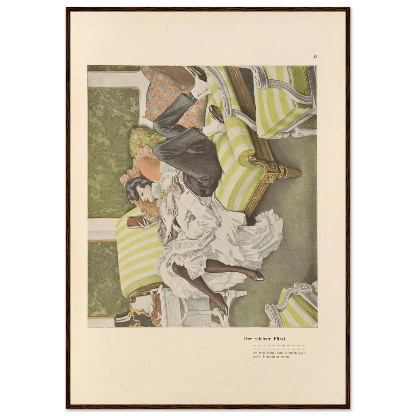 Der reichste Furst (1908) Art Print | Ferdinand Freiherr von Reznicek - Framed Poster - 30x40 cm / 12x16″ - Black frame