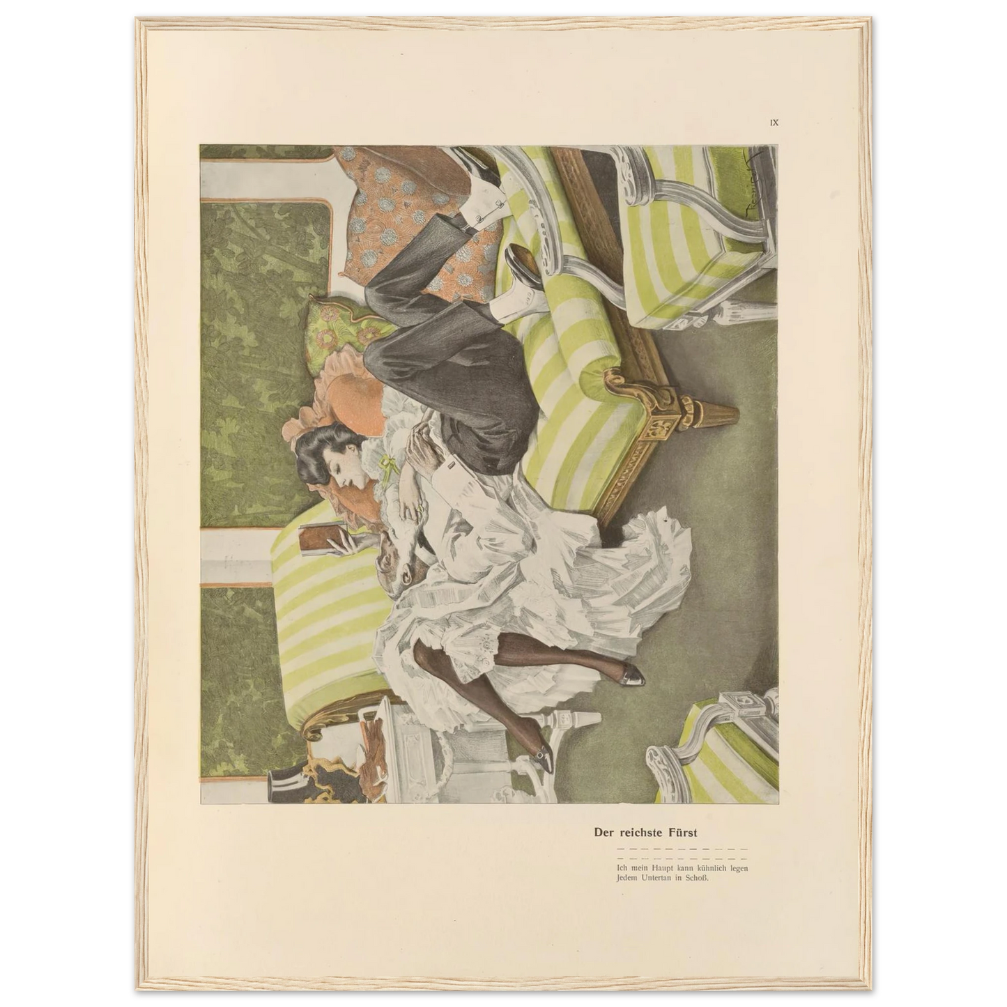 Der reichste Furst (1908) Art Print | Ferdinand Freiherr von Reznicek - Framed Poster - 30x40 cm / 12x16″ - Black frame