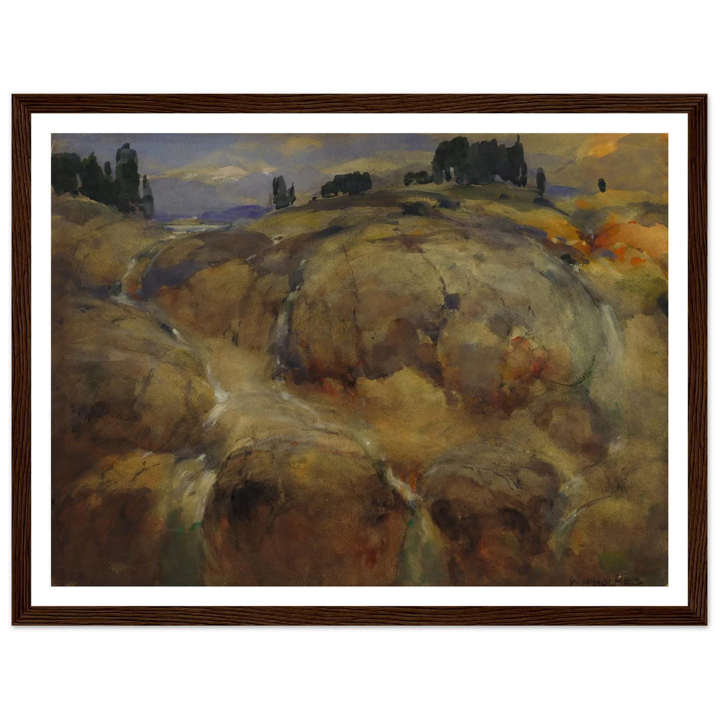 Deserted Bed Of A Glacier Art Print | William Henry Holmes - Framed Poster - 30x40 cm / 12x16″ - Black frame