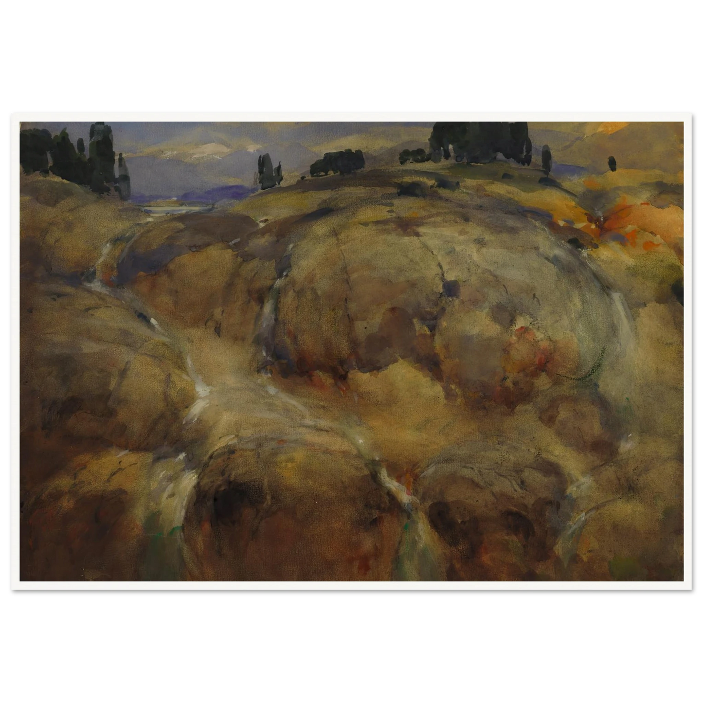 Deserted Bed Of A Glacier Art Print | William Henry Holmes - Framed Poster - 30x40 cm / 12x16″ - Black frame