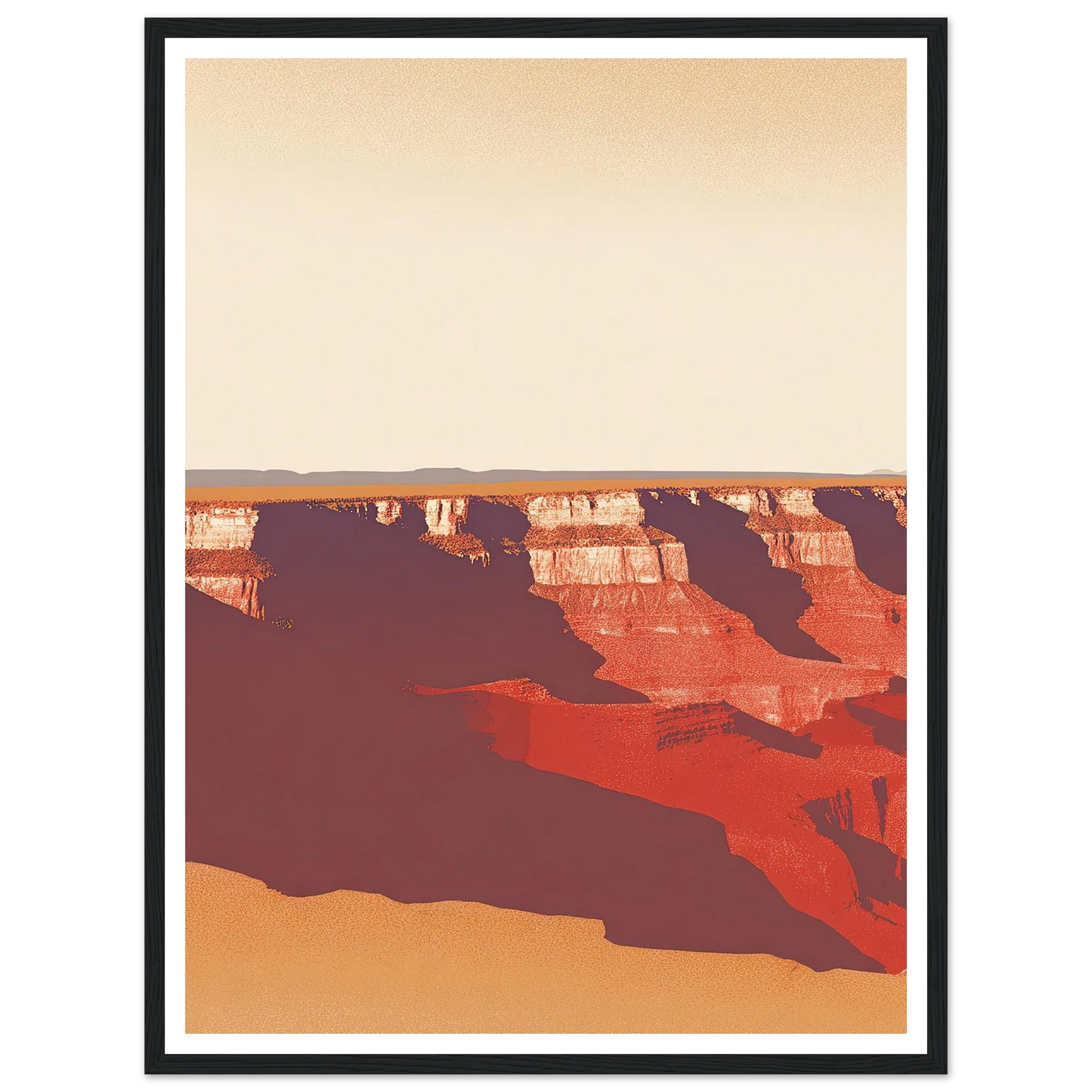Desert's Red Symphony - Framed Poster - 30x40 cm / 12x16″ - Black frame