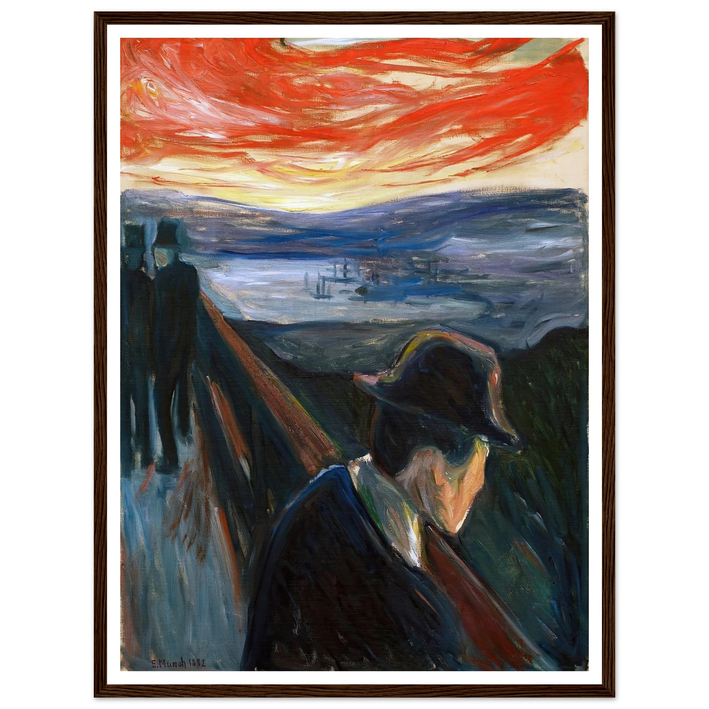 Despair (1892) Art Print | Edvard Munch - Framed Poster - 30x40 cm / 12x16″ - Black frame
